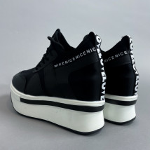 Čierno-biele tenisky na platforme-311410-03