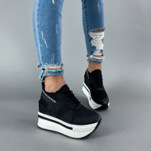 Čierno-biele tenisky na platforme-311410-03