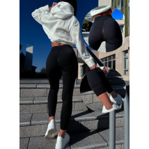 Čierne push up jemne zateplené legíny-312373-06