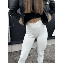 Biele zeteplené legíny-313388-03