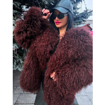 Kožuch z mongolskej ovečky CHOCO-314100-08