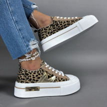 Plátené tenisky s leopardím vzorom-318459-04