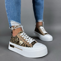Plátené tenisky s leopardím vzorom-318459-04