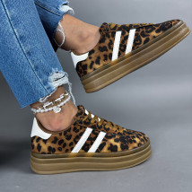 Hnedé tenisky s leopardím vzorom-318452-05