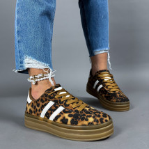 Hnedé tenisky s leopardím vzorom-318452-05