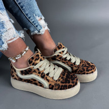Hnedé tenisky s leopardím vzorom-318634-05