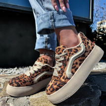 Hnedé tenisky s leopardím vzorom-318634-05