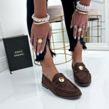 Hnedé semišové mokasíny-327138-02