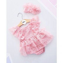 Ružové elegantné šaty s čelenkou-269812-02