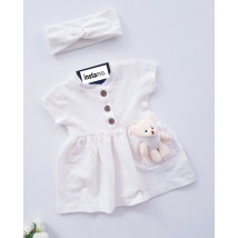 Biele letné šaty s medvedíkom a čelenkou-269554-02