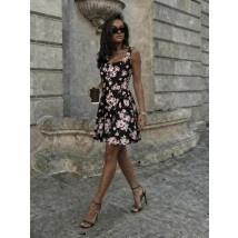 Čierne šaty s kvetinovou potlačou-327376-07