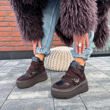 Tmavohnedé zateplené tenisky-324133-06