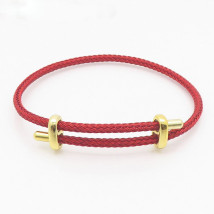 Nastaviteľný náramok z chirurgickej ocele červený-312294-017