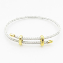 Nastaviteľný náramok z chirurgickej ocele biely-312295-018