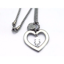 Oceľový náhrdelník so srdce-196619-01