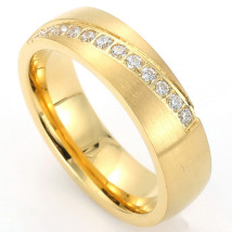 Pozlátená oceľová obrúčka-315619-03