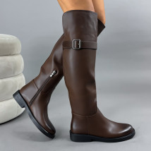 Hnedé vysoké čižmy-323360-01