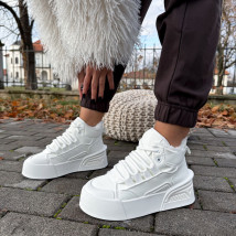 Biele zateplené členkové tenisky-323558-02