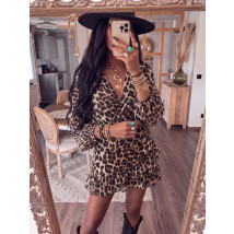 Hnedé šaty s leopardím vzorom-329696-01