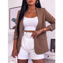 Hnedé sako s leopardím vzorom-330525-02