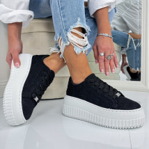 Čierne čipkované tenisky-325110-02