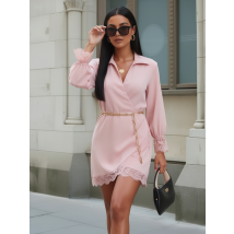 Ružové šaty s čipkou-326105-01