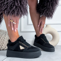 Čierne zateplené tenisky-324351-01