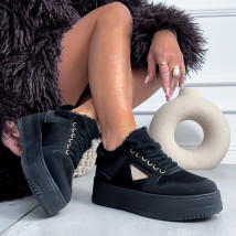 Čierne zateplené tenisky-324351-01