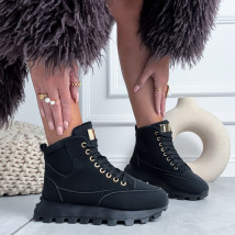 Čierne členkové zateplené tenisky-324344-02