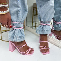 Ružové šnurovacie sandále-326532-01
