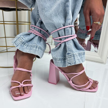 Ružové šnurovacie sandále-326532-01