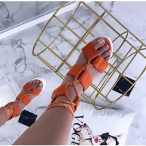 Oranžové sandálky na platforme-205729-05