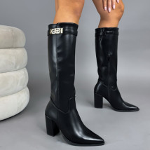 Čierne vysoké čižmy-323326-04
