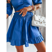 Modrý bavlnený sukňový komplet-270488-01