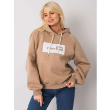 Hnedá zateplená mikina s kapucňou-255081-02