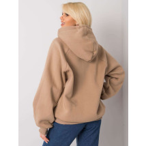 Hnedá zateplená mikina s kapucňou-255081-02