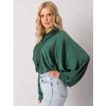 Zelená oversize saténová košeľa-265650-04