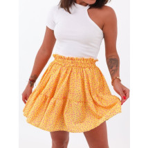 Žltá vzorovaná sukňa-246800-08