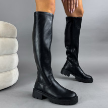 Čierne vysoké čižmy-323141-04