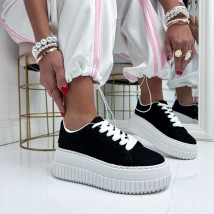 Čierne čipkované tenisky-326572-03