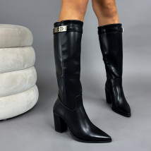 Čierne vysoké čižmy-323326-04