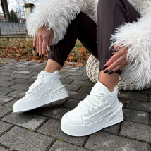 Biele zateplené členkové tenisky-323558-02