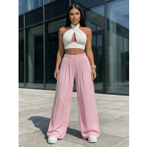 Svetloružové široké nohavice-317948-07