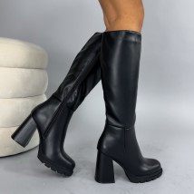 Čierne vysoké čižmy-323845-01