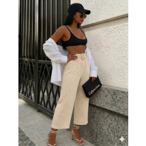 Smotanové mušelínové nohavice-326320-02