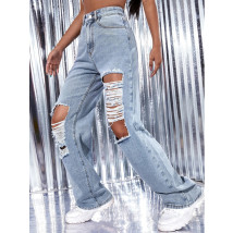 Modré oversize potrhané rifle-289446-013