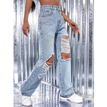 Modré oversize potrhané rifle-289446-013