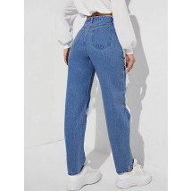Modré oversize potrhané rifle-289419-013