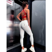 Biele push-up legíny s vreckami-313986-06