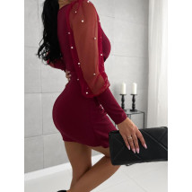 Bordové elegantné šaty-313587-01